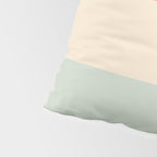 Soft Stripes Broad Stripe Pattern in Peachy Blush Pink, Cream, and Pale Celadon Aqua Mint Pillow Sham Gallery Image 4