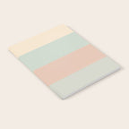 Soft Stripes Broad Stripe Pattern in Peachy Blush Pink, Cream, and Pale Celadon Aqua Mint Notebook Gallery Image 2