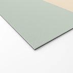 Soft Stripes Broad Stripe Pattern in Peachy Blush Pink, Cream, and Pale Celadon Aqua Mint Welcome Mat Gallery Image 2