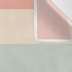 Soft Stripes Broad Stripe Pattern in Peachy Blush Pink, Cream, and Pale Celadon Aqua Mint Wall Tapestry Gallery Image 3