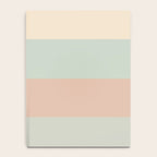 Soft Stripes Broad Stripe Pattern in Peachy Blush Pink, Cream, and Pale Celadon Aqua Mint Notebook Gallery Image 4