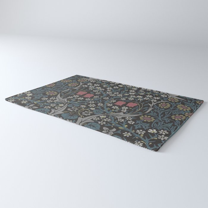 William Morris Midnight Blackthorn  Rug Gallery Image 3