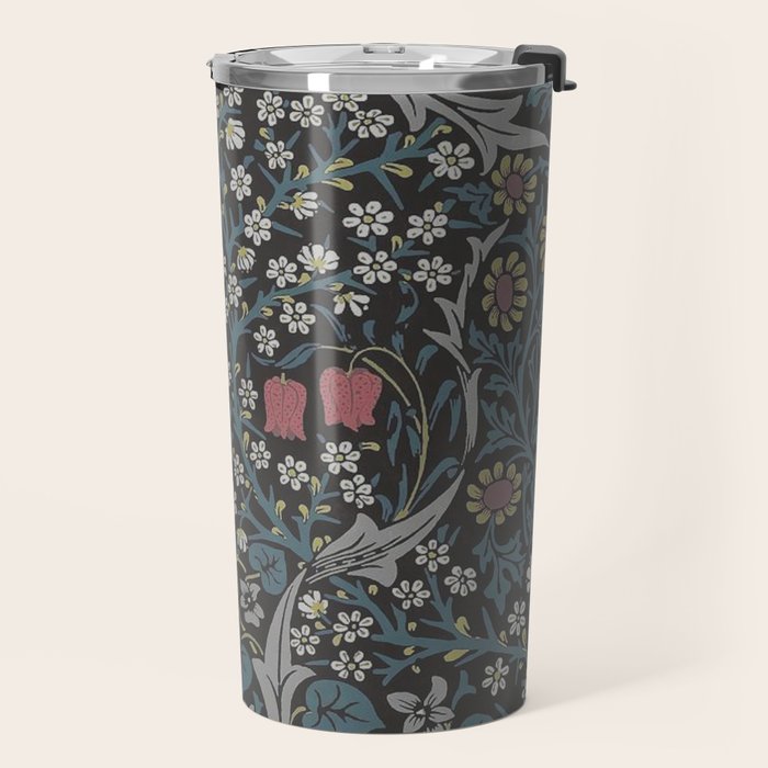 William Morris Midnight Blackthorn  Travel Mug Gallery Image 2