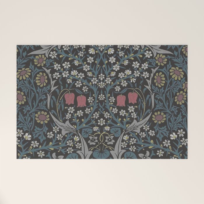 William Morris Midnight Blackthorn  Welcome Mat Gallery Image 1