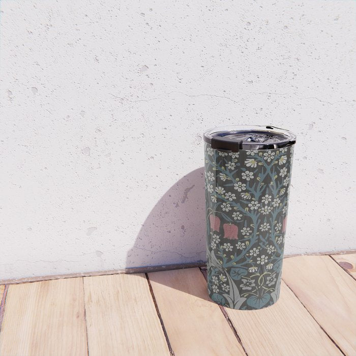 William Morris Midnight Blackthorn  Travel Mug Gallery Image 4