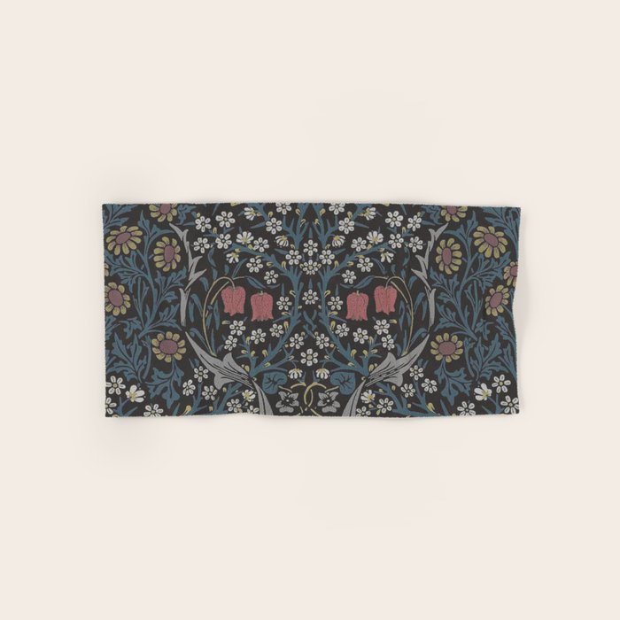 William Morris Midnight Blackthorn  Bath Towel Gallery Image 1