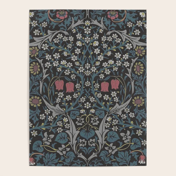 William Morris Midnight Blackthorn  Poster Gallery Image 1