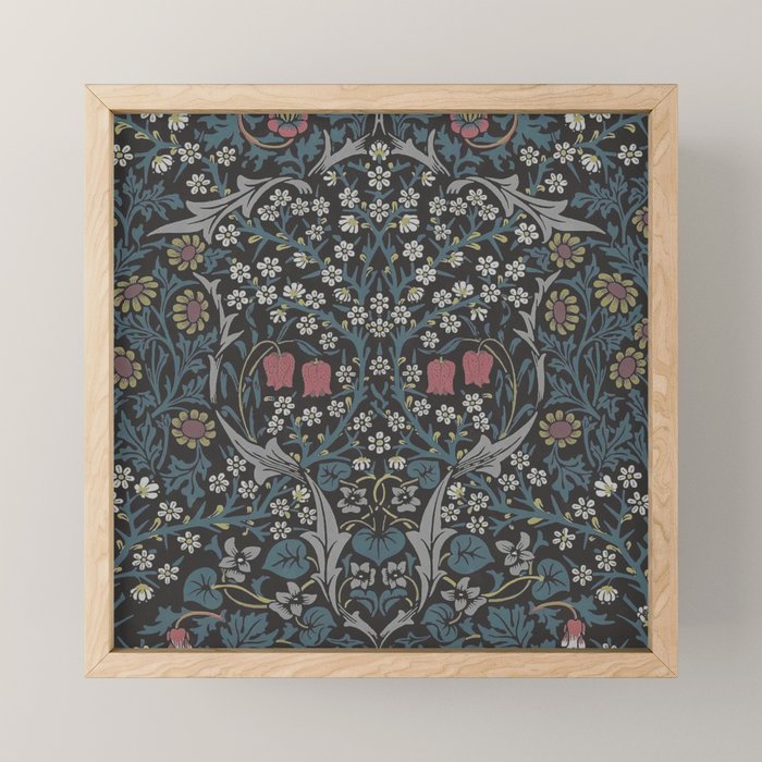 William Morris Midnight Blackthorn  Mini Art Print Gallery Image 1
