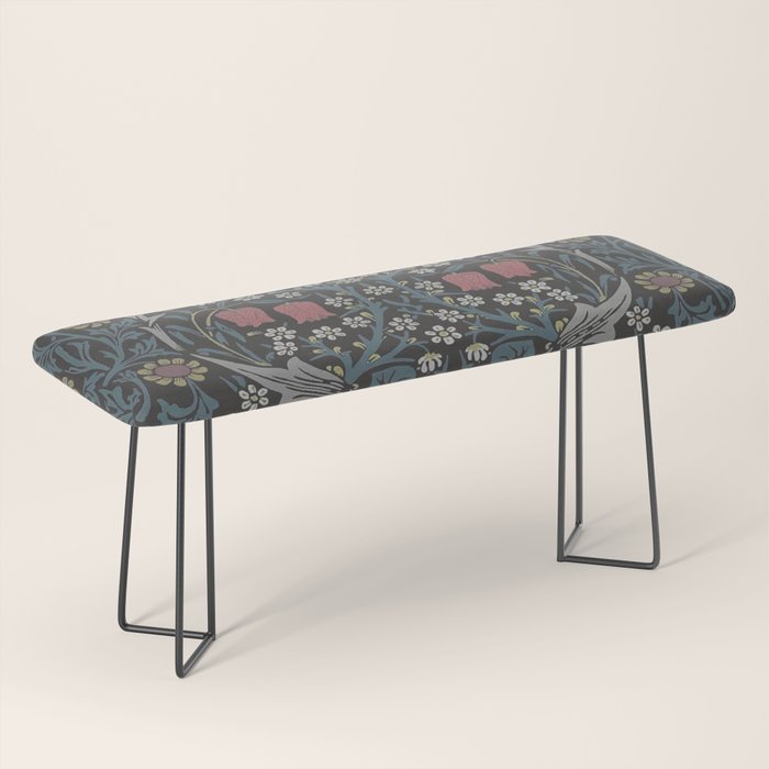 William Morris Midnight Blackthorn Bench – Society6