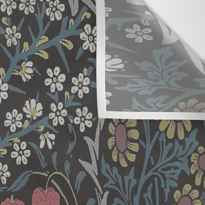 William Morris Midnight Blackthorn  Wall Tapestry Gallery Image 3