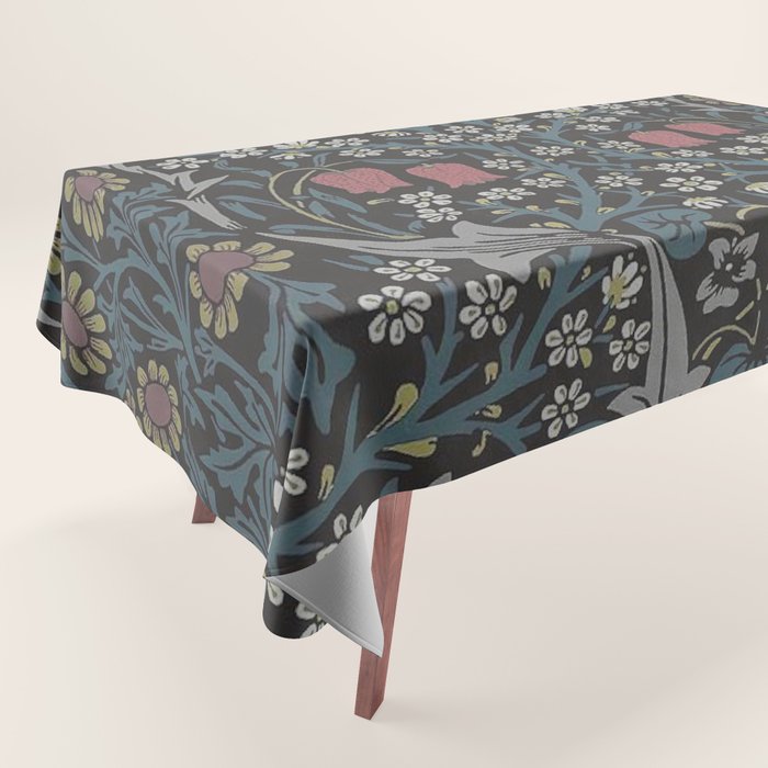 William Morris Midnight Blackthorn  Tablecloth Gallery Image 1