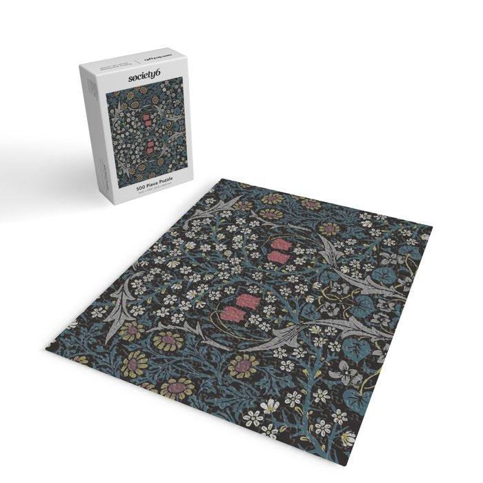 William Morris Midnight Blackthorn  Jigsaw Puzzle Gallery Image 2
