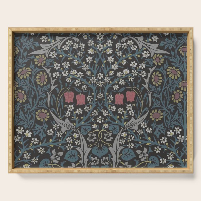 William Morris Midnight Blackthorn  Serving Tray Gallery Image 1