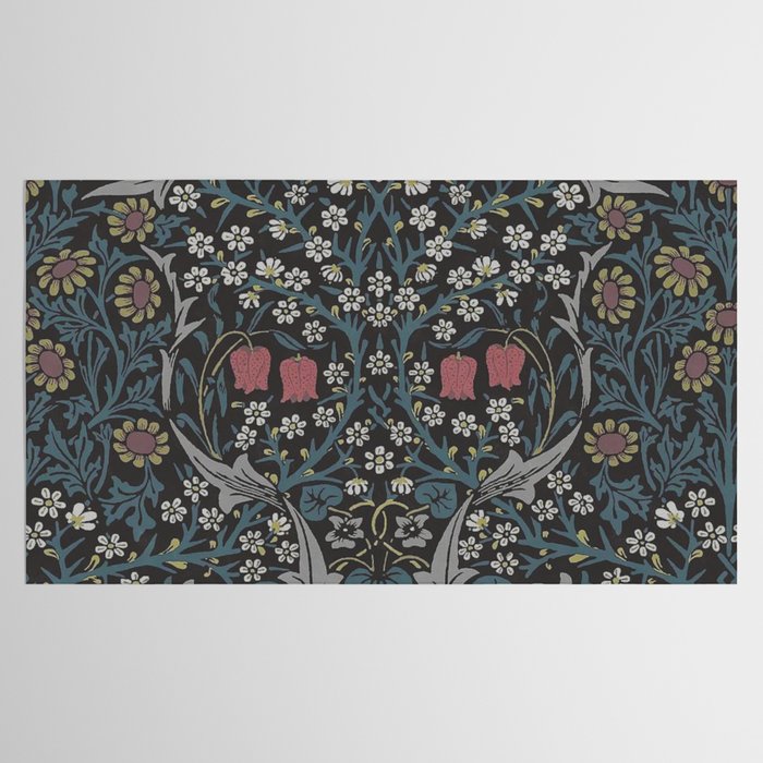 William Morris Midnight Blackthorn  Tablecloth Gallery Image 2