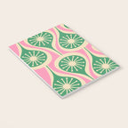 Mid Century Modern Atomic Drops Retro Pattern Pink and Green Notebook Gallery Image 3
