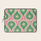 Mid Century Modern Atomic Drops Retro Pattern Pink and Green Laptop Sleeve Gallery Image 1