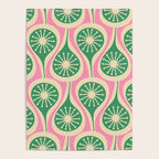 Mid Century Modern Atomic Drops Retro Pattern Pink and Green Poster Gallery Image 4