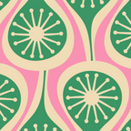 Mid Century Modern Atomic Drops Retro Pattern Pink and Green Coffee Mug Gallery Image 2