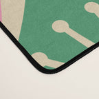 Mid Century Modern Atomic Drops Retro Pattern Pink and Green Desk Mat Gallery Image 4