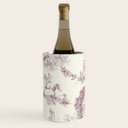 Toile de Jouy Vintage French Plum Cream Pastoral Pattern Wine Chiller Gallery Image 2