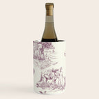 Toile de Jouy Vintage French Plum Cream Pastoral Pattern Wine Chiller Gallery Image 3