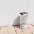 Toile de Jouy Vintage French Plum Cream Pastoral Pattern Travel Mug Gallery Image 4