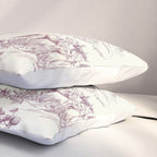 Toile de Jouy Vintage French Plum Cream Pastoral Pattern Pillow Sham Gallery Image 3