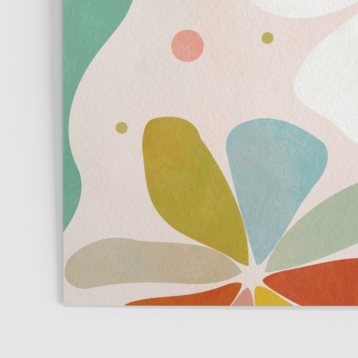 floral minimal shapes 2 Poster Gallery Image 3