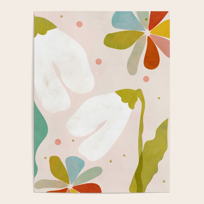 floral minimal shapes 2 Poster Gallery Image 1