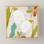 floral minimal shapes 2 Mini Art Print Gallery Image 1