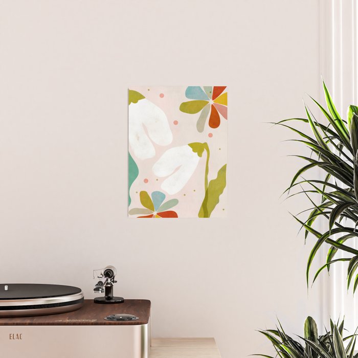 floral minimal shapes 2 Poster Gallery Image 2