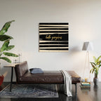 Hello Gorgeous, Gold, Black and White Print Wood Wall Art Gallery Image 2