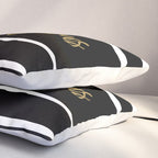 Hello Gorgeous, Gold, Black and White Print Pillow Sham Gallery Image 3