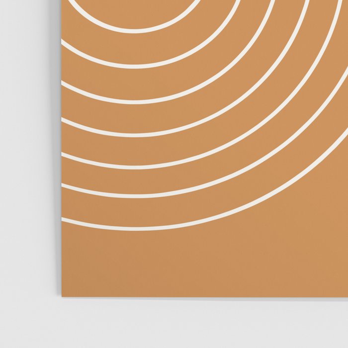 Minimal Line Curvature LXXXIII 70s Orange Mid Century Modern Arch Abstract Poster Gallery Image 3