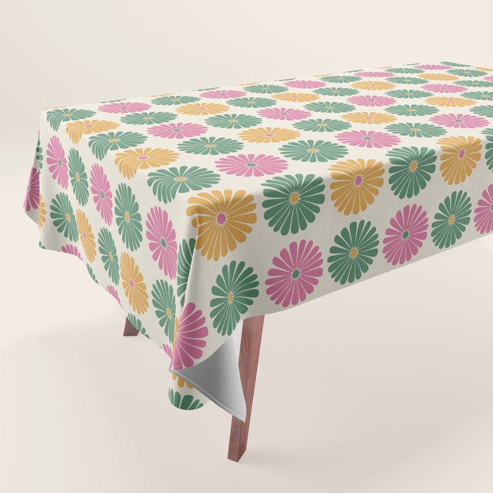 Retro Summer Daisies XI Tablecloth Gallery Image 1