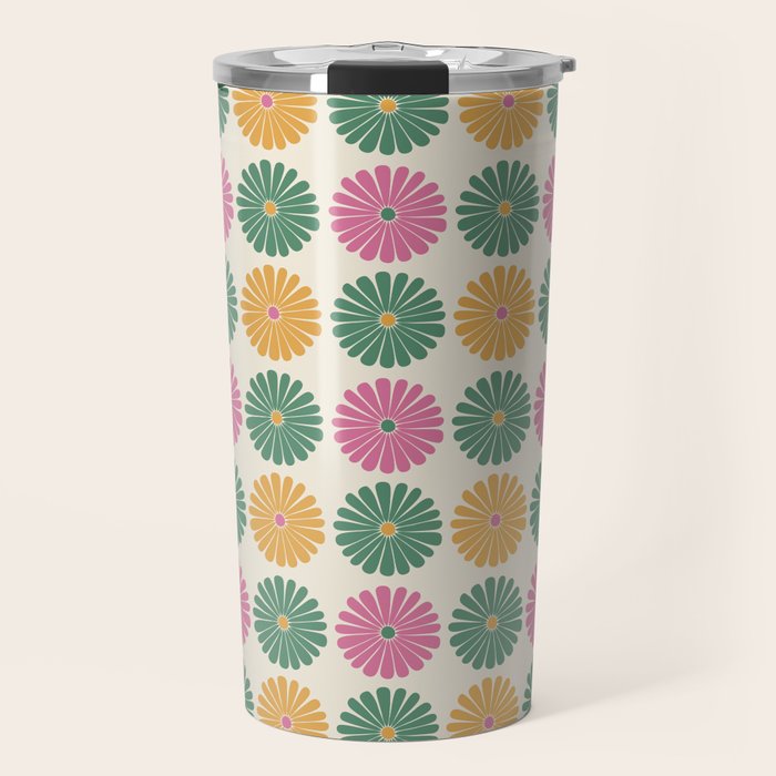 Retro Summer Daisies XI Travel Mug Gallery Image 1