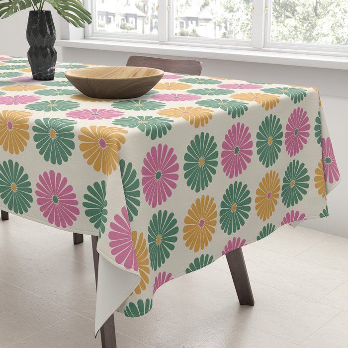 Retro Summer Daisies XI Tablecloth Gallery Image 3