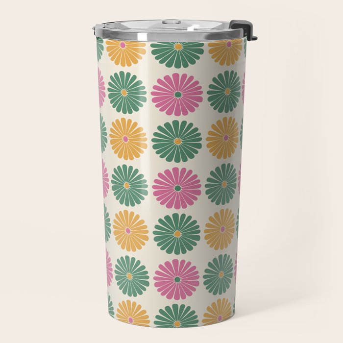 Retro Summer Daisies XI Travel Mug Gallery Image 2