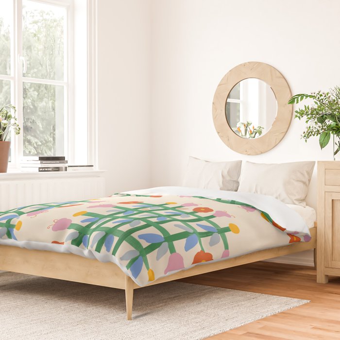 Floral Gingham Duvet Cover Gallery Image 2