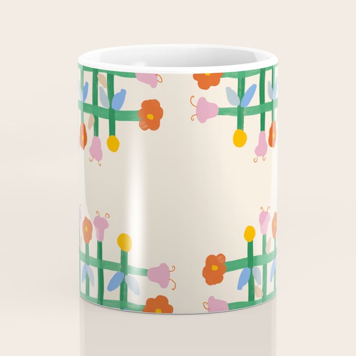 Floral Gingham Coffee Mug Gallery Image 4