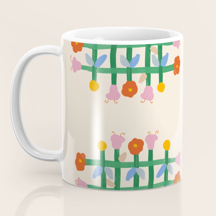Floral Gingham Coffee Mug Gallery Image 3