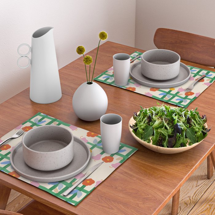 Floral Gingham Placemat Gallery Image 2