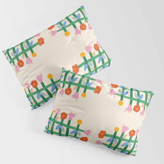 Floral Gingham Pillow Sham Gallery Image 1