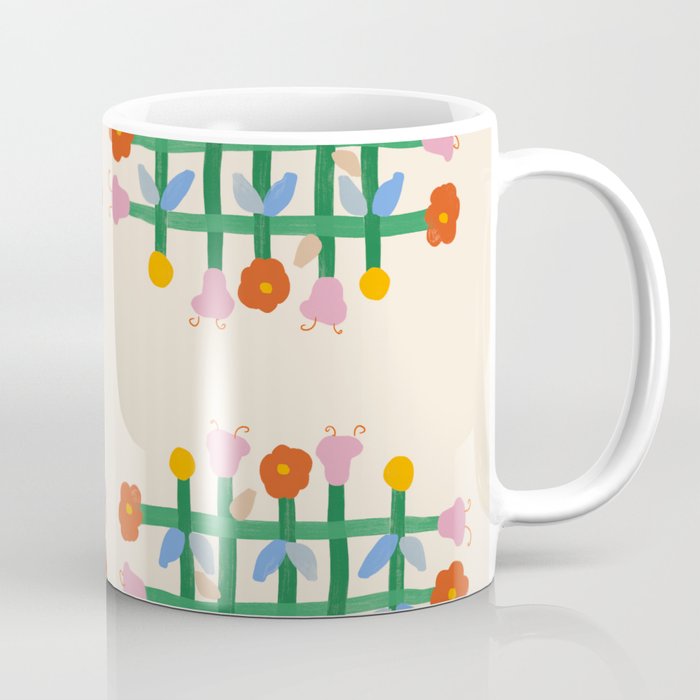 Floral Gingham Coffee Mug Gallery Image 1