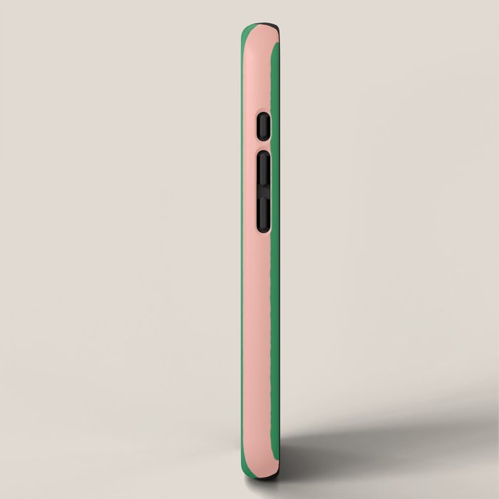 Simple Stripes Pattern - Green Pink iPhone Case Gallery Image 2