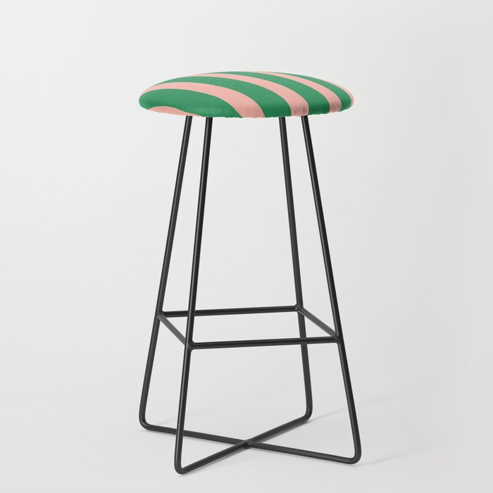 Simple Stripes Pattern - Green Pink Stool Gallery Image 1