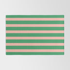 Simple Stripes Pattern - Green Pink Rug Gallery Image 2