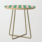 Simple Stripes Pattern - Green Pink Side Table Gallery Image 1