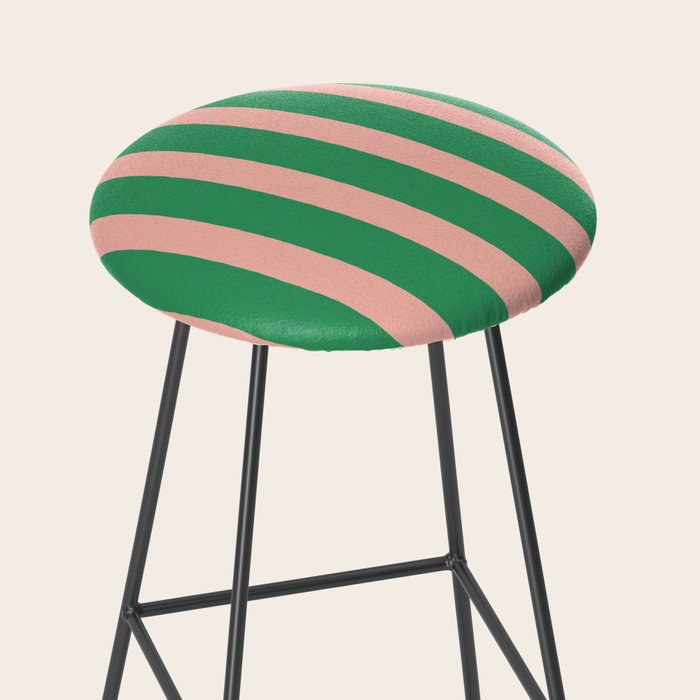 Simple Stripes Pattern - Green Pink Stool Gallery Image 2