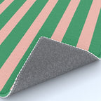 Simple Stripes Pattern - Green Pink Rug Gallery Image 4